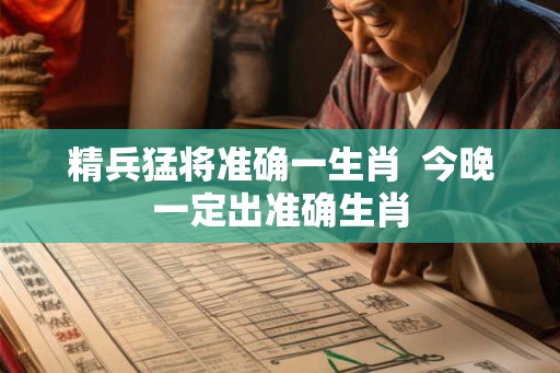 精兵猛将准确一生肖  今晚一定出准确生肖