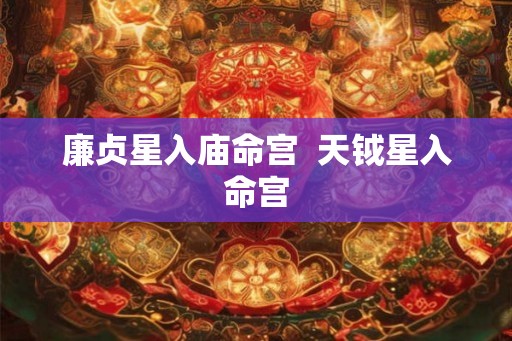 廉贞星入庙命宫  天钺星入命宫