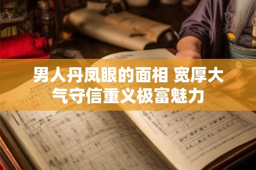 男人丹凤眼的面相 宽厚大气守信重义极富魅力