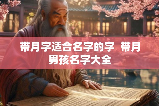 带月字适合名字的字  带月男孩名字大全