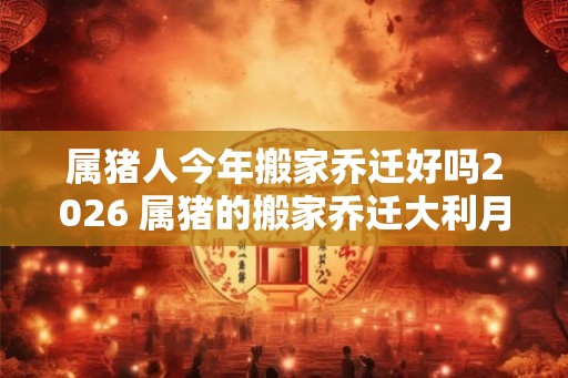 属猪人今年搬家乔迁好吗2026 属猪的搬家乔迁大利月