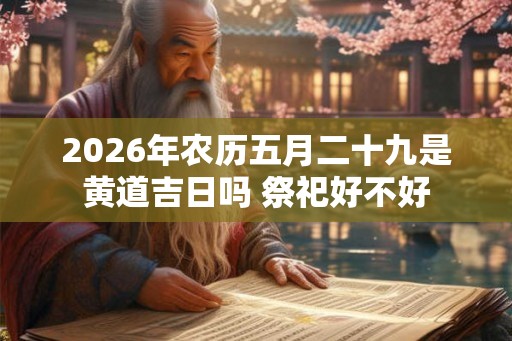 2026年农历五月二十九是黄道吉日吗 祭祀好不好 2026年农历五月二十九是黄道吉日吗 祭祀好不好