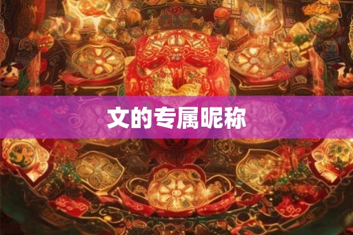 文的专属昵称