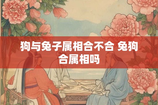 狗与兔子属相合不合 兔狗合属相吗