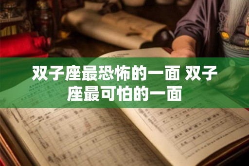 双子座最恐怖的一面 双子座最可怕的一面
