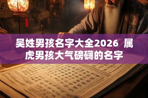吴姓男孩名字大全2026  属虎男孩大气磅礴的名字