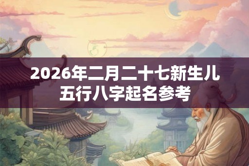 2026年二月二十七新生儿五行八字起名参考