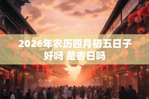 2026年农历四月初五日子好吗 是吉日吗