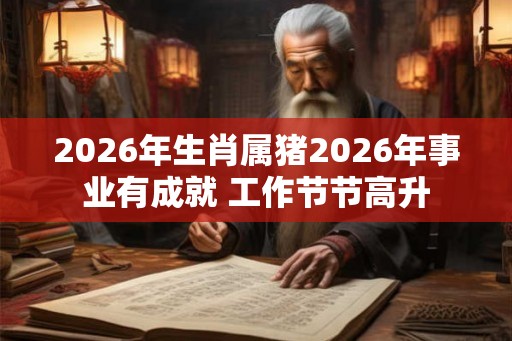2026年生肖属猪2026年事业有成就 工作节节高升