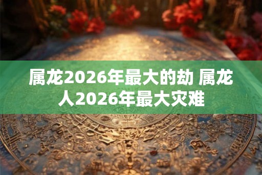 属龙2026年最大的劫 属龙人2026年最大灾难