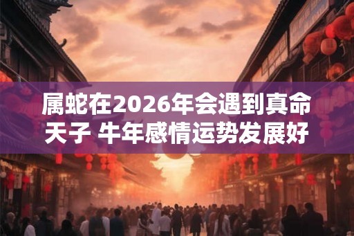 属蛇在2026年会遇到真命天子 牛年感情运势发展好