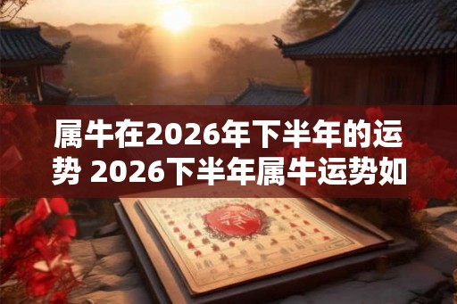 属牛在2026年下半年的运势 2026下半年属牛运势如何