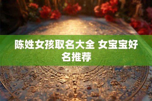 陈姓女孩取名大全 女宝宝好名推荐