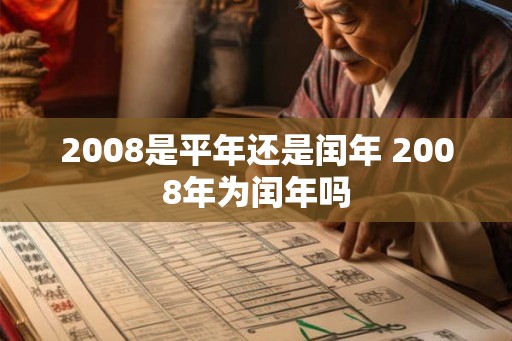 2008是平年还是闰年 2008年为闰年吗