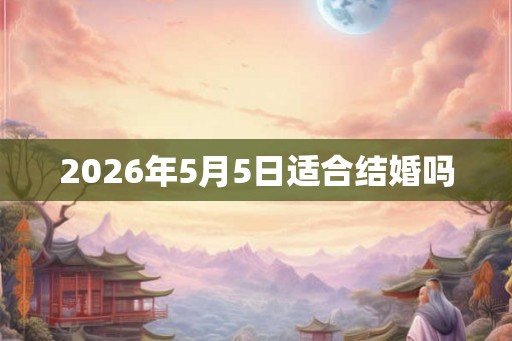 2026年5月5日适合结婚吗