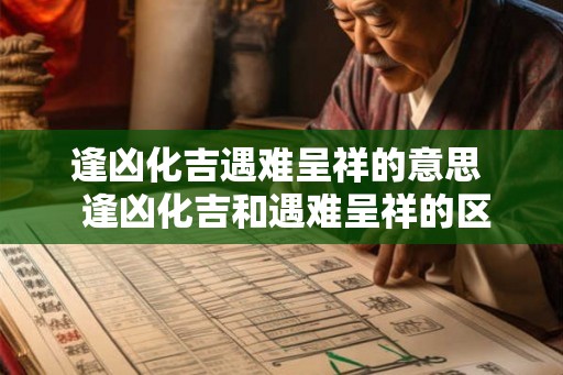 逢凶化吉遇难呈祥的意思  逢凶化吉和遇难呈祥的区别