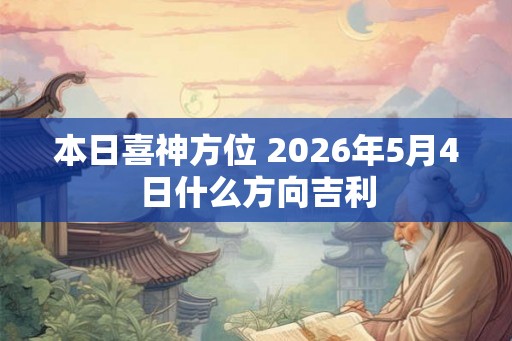 本日喜神方位 2026年5月4日什么方向吉利