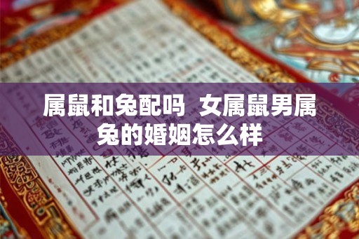 属鼠和兔配吗  女属鼠男属兔的婚姻怎么样