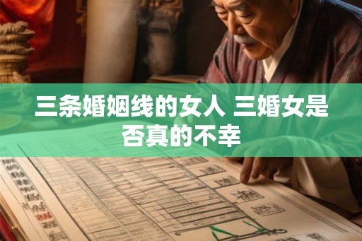 三条婚姻线的女人 三婚女是否真的不幸