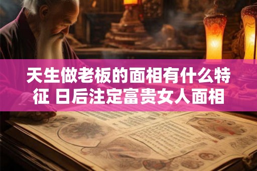 天生做老板的面相有什么特征 日后注定富贵女人面相