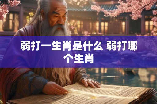 弱打一生肖是什么 弱打哪个生肖