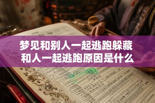 梦见和别人一起逃跑躲藏 和人一起逃跑原因是什么 梦见和别人一起逃跑躲藏 和人一起逃跑原因是什么