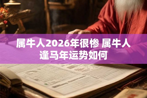 属牛人2026年很惨 属牛人逢马年运势如何