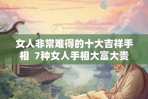 女人非常难得的十大吉祥手相  7种女人手相大富大贵