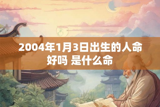 2004年1月3日出生的人命好吗 是什么命