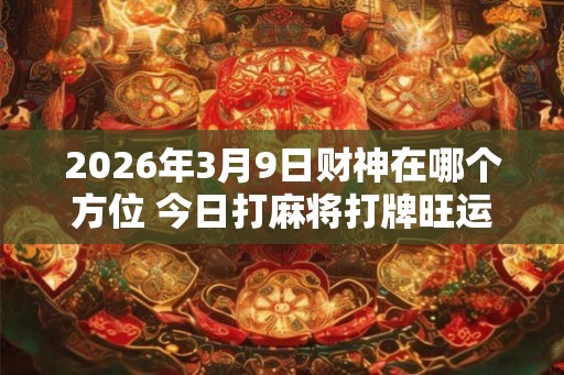 2026年3月9日财神在哪个方位 今日打麻将打牌旺运方位 2026年3月9日财神在哪个方位 今日打麻将打牌旺运方位