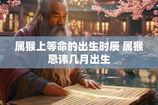 属猴上等命的出生时辰 属猴忌讳几月出生