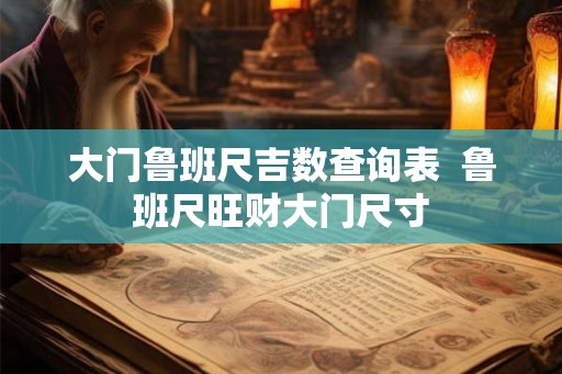 大门鲁班尺吉数查询表  鲁班尺旺财大门尺寸