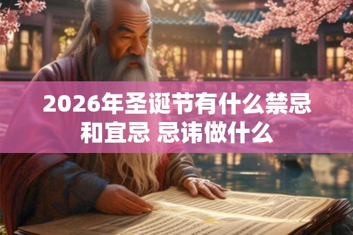 2026年圣诞节有什么禁忌和宜忌 忌讳做什么