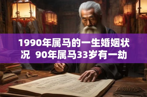 1990年属马的一生婚姻状况  90年属马33岁有一劫