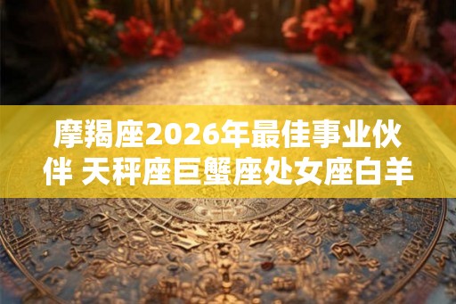 摩羯座2026年最佳事业伙伴 天秤座巨蟹座处女座白羊座