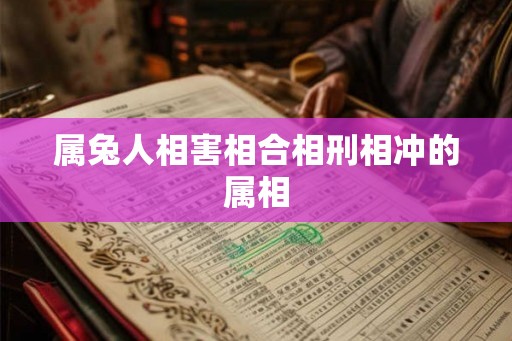 属兔人相害相合相刑相冲的属相