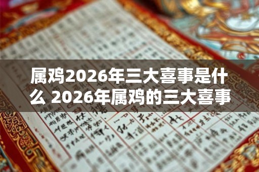 属鸡2026年三大喜事是什么 2026年属鸡的三大喜事是什么
