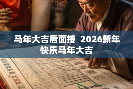 马年大吉后面接  2026新年快乐马年大吉