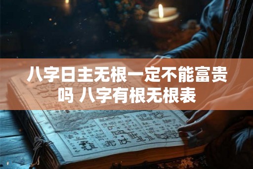 八字日主无根一定不能富贵吗 八字有根无根表
