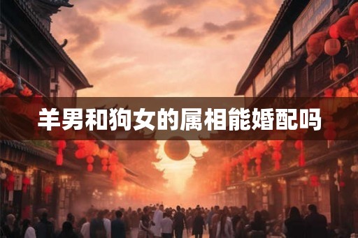 羊男和狗女的属相能婚配吗