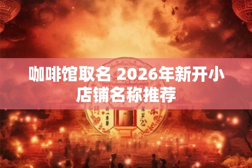 咖啡馆取名 2026年新开小店铺名称推荐