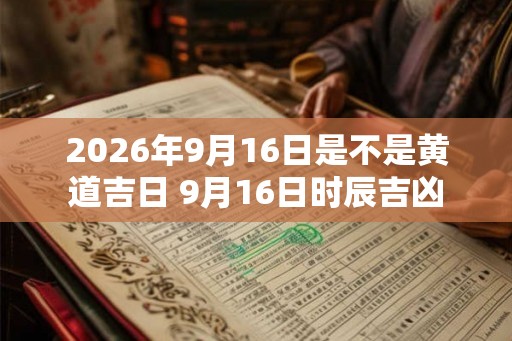 2026年9月16日是不是黄道吉日 9月16日时辰吉凶 2026年9月16日是不是黄道吉日 9月16日时辰吉凶