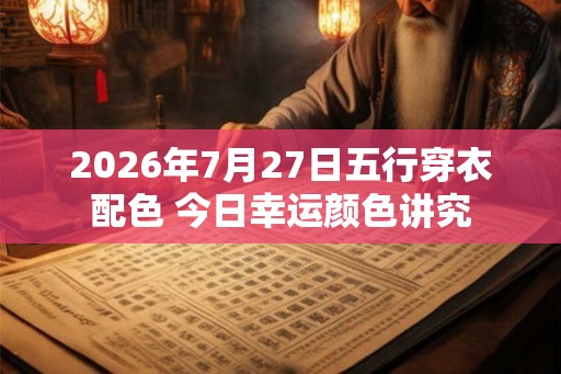 2026年7月27日五行穿衣配色 今日幸运颜色讲究