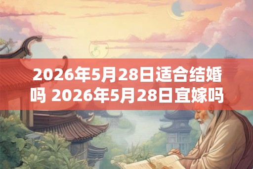 2026年5月28日适合结婚吗 2026年5月28日宜嫁吗