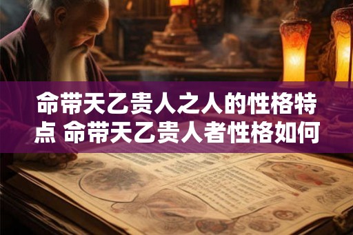 命带天乙贵人之人的性格特点 命带天乙贵人者性格如何