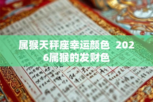 属猴天秤座幸运颜色 2026属猴的发财色 属猴天秤座幸运颜色 2026属猴的发财色