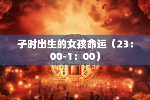 子时出生的女孩命运（23：00-1：00）
