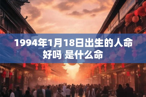 1994年1月18日出生的人命好吗 是什么命