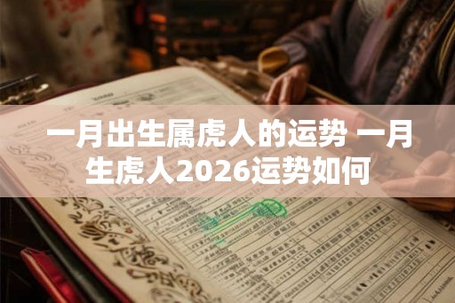 一月出生属虎人的运势 一月生虎人2026运势如何