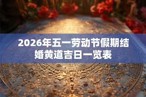 2026年五一劳动节假期结婚黄道吉日一览表